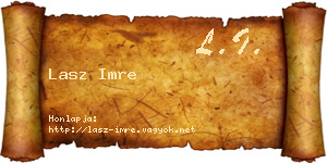 Lasz Imre névjegykártya